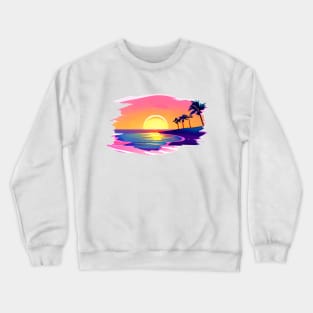 Stunning Tropical Beach Sunset Crewneck Sweatshirt